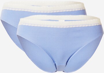 Slip 'GO Ribbed' di SLOGGI in blu: frontale