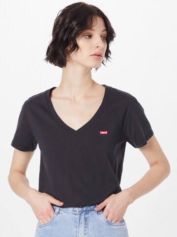 LEVI'S ® Shirt '2Pack Vneck Tee' in Black: front