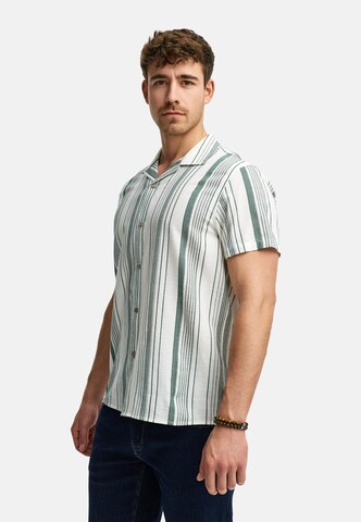 INDICODE JEANS Regular fit Button Up Shirt 'Kiss' in White