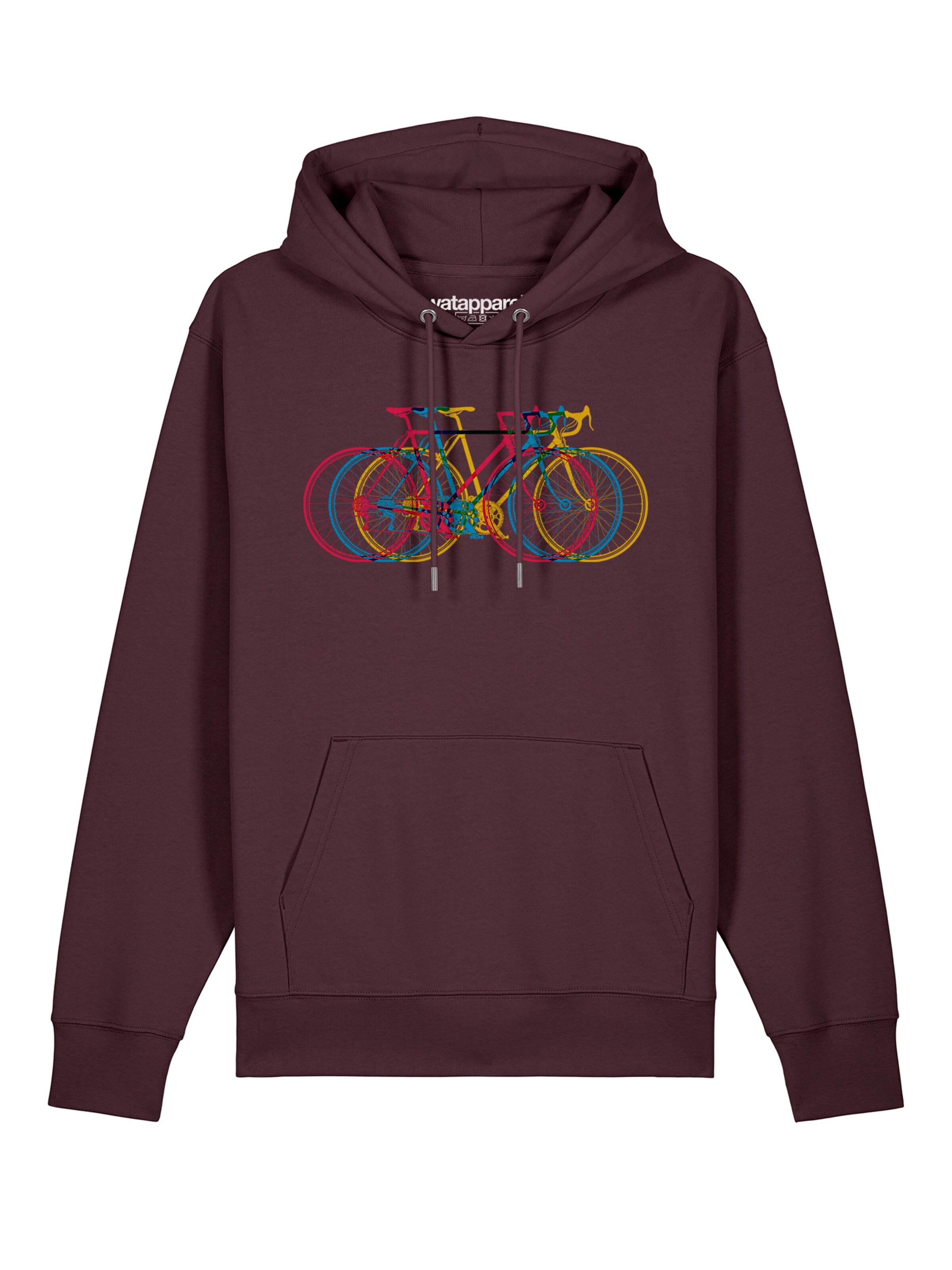 Watapparel Sweatshirt ' Fahrräder ' in Red: front