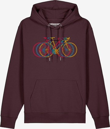 Sweat-shirt ' Fahrräder ' Watapparel en rouge : devant