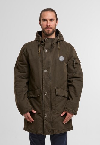 INDICODE JEANS Between-Seasons Parka 'Idahoe' in Green: front