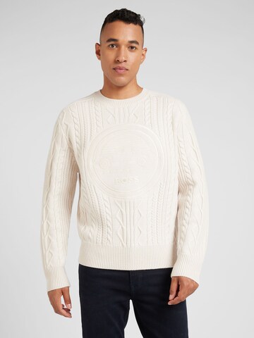 BOSS Sweater 'C-Dionel PS' in Beige: front