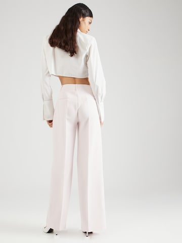 TAIFUN Wide leg Pleated Pants in Pink