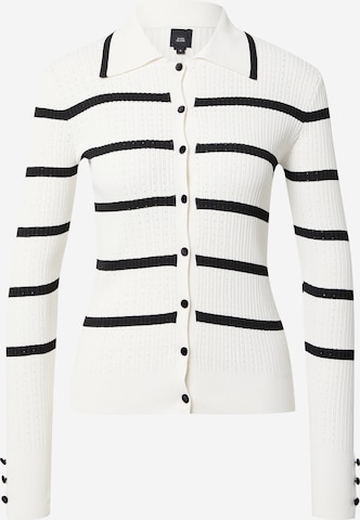 River Island Gebreid vest in Wit: voorkant