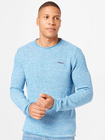 JACK & JONES Trui 'Paul' in Blauw: voorkant