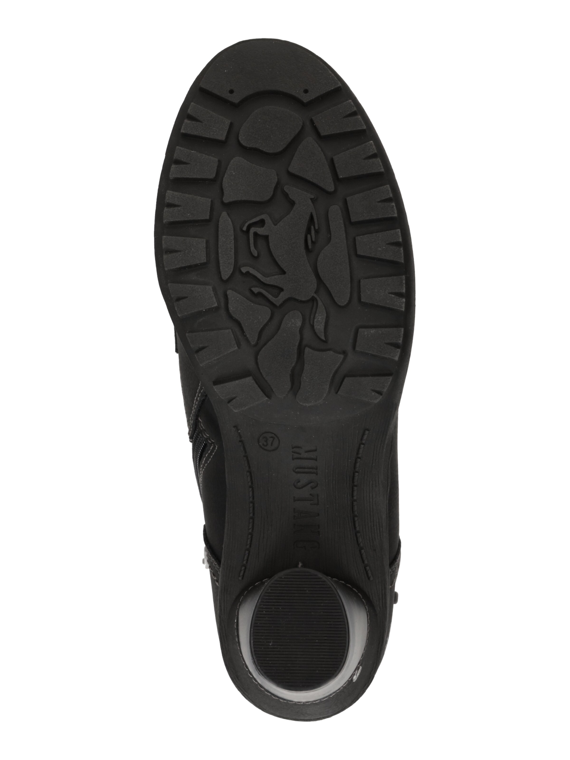 MUSTANG Ботинки на шнуровке в Черный