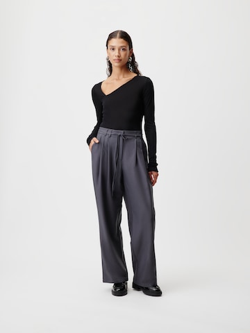 LeGer by Lena Gercke Loose fit Pleat-front trousers 'Aurelie' in Grey