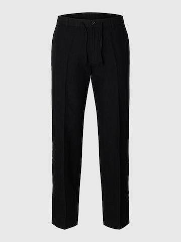 SELECTED Regular Hose 'SLH196-Leroy' in Schwarz: Vorderseite