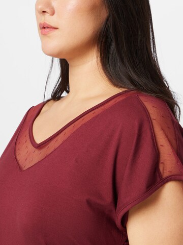 ABOUT YOU Curvy - Camisa 'Bettina' em vermelho