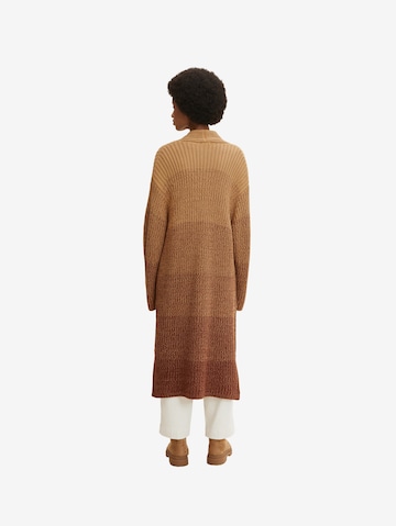 TOM TAILOR Knit cardigan in Brown