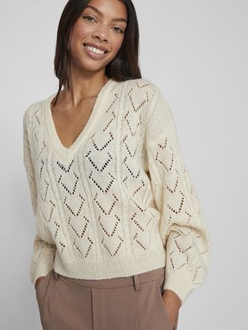 VILA Sweater 'Sela' in Beige