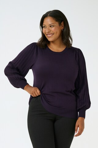 KAFFE CURVE Pullover ' Loni' in Blau: Vorderseite