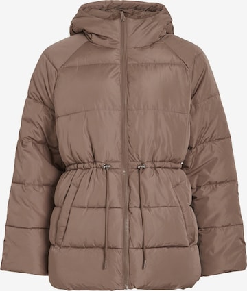 VILA Winter Jacket 'Leana' in Brown: front