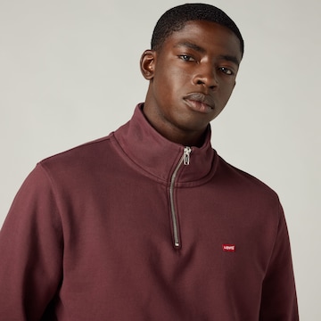 LEVI'S ® Sweatshirt 'Original HM 1/4 Zip' i rød