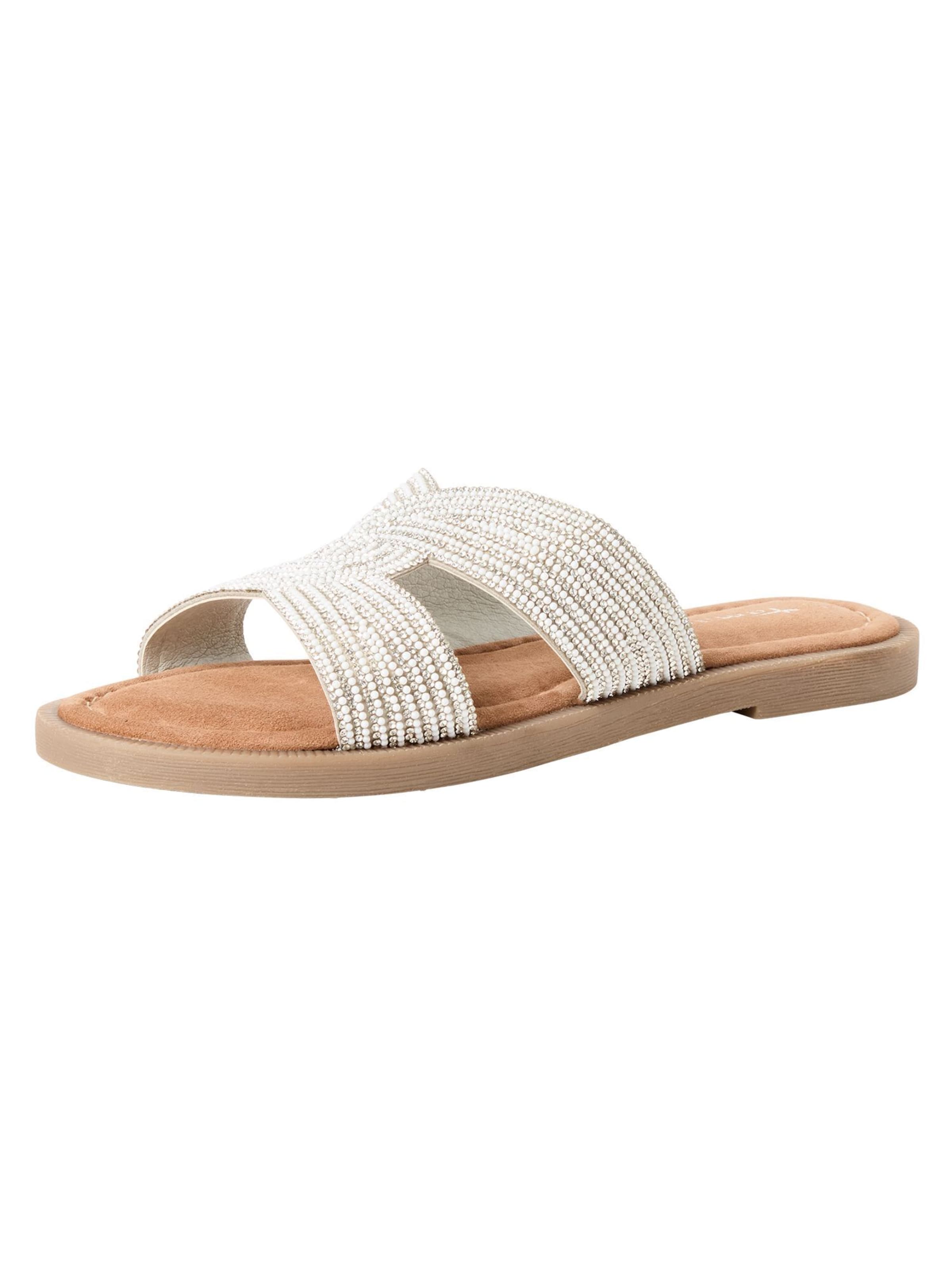 Tamaris Mules in White: front