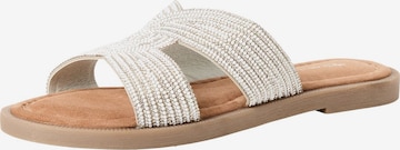 Tamaris Mules in White: front