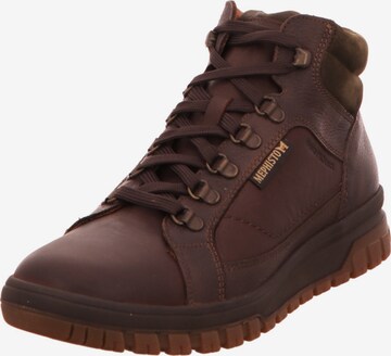 MEPHISTO Lace-Up Ankle Boots in Brown: front