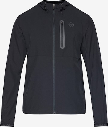 Sergio Tacchini Sportjas 'Pelle' in Zwart: voorkant