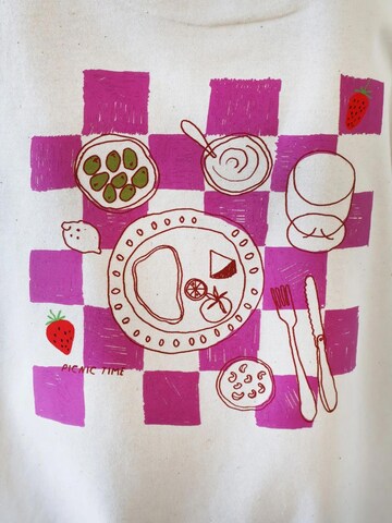 Kultgut Shirt 'Picnic' in White