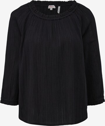 s.Oliver Blouse in Zwart: voorkant