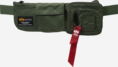 ALPHA INDUSTRIES Vyölaukku 'Crew' värissä khaki / punainen / musta / valkoinen, Tuotenäkymä