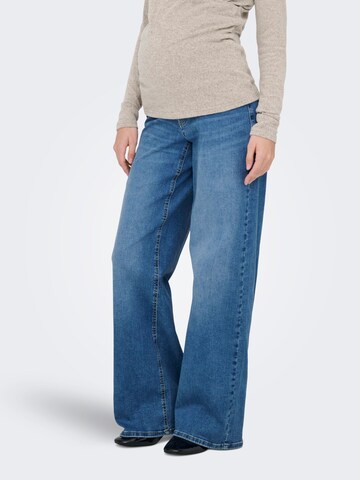 Only Maternity Wide leg Jeans 'OLMMADISON BLUSH' in Blauw: voorkant