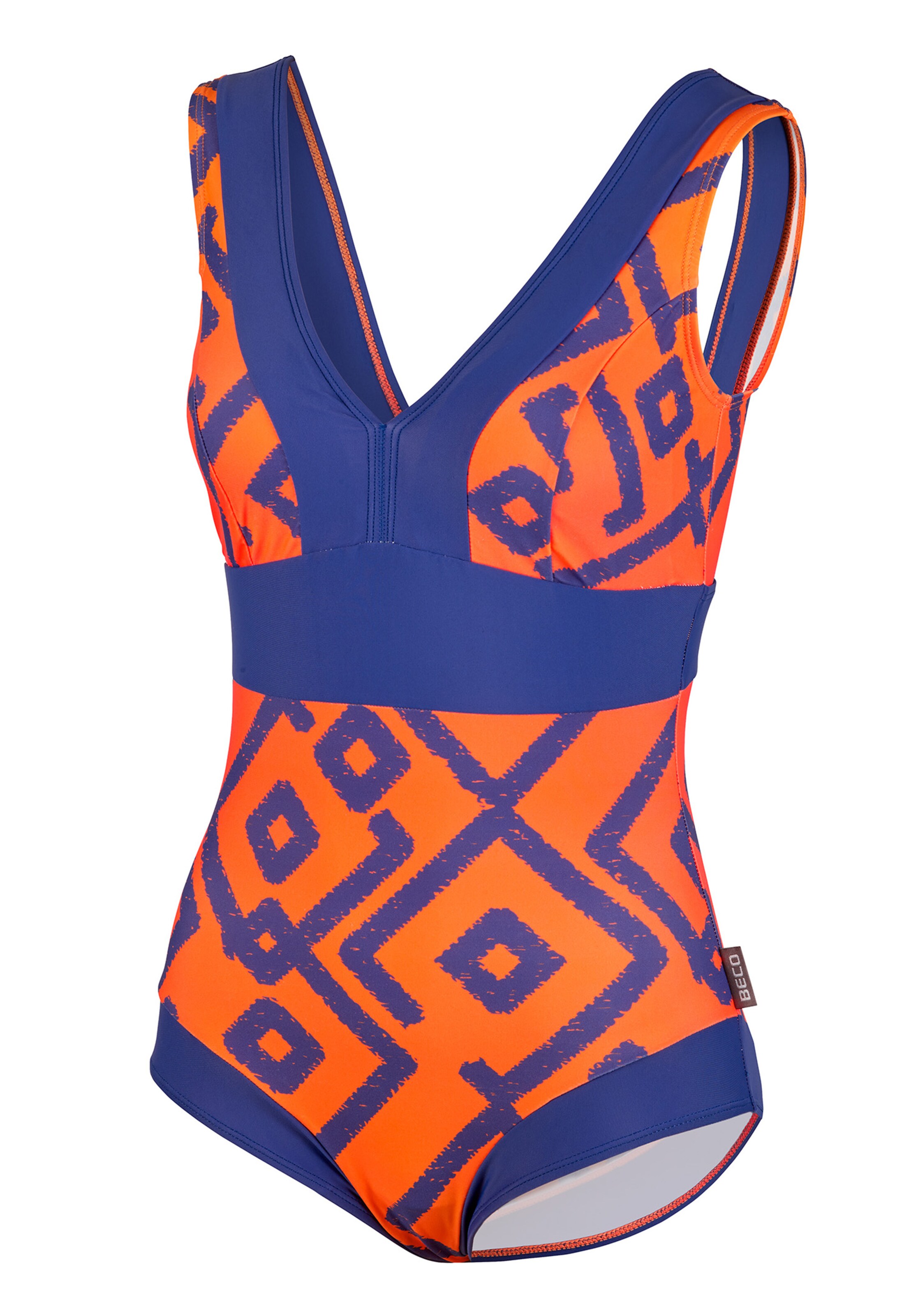 BECO the world of aquasports Swimsuit 'Inka Graphic' in Orange