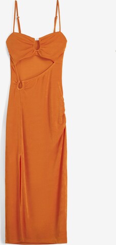 Bershka Sukienka w kolorze pomarańczowy: przód