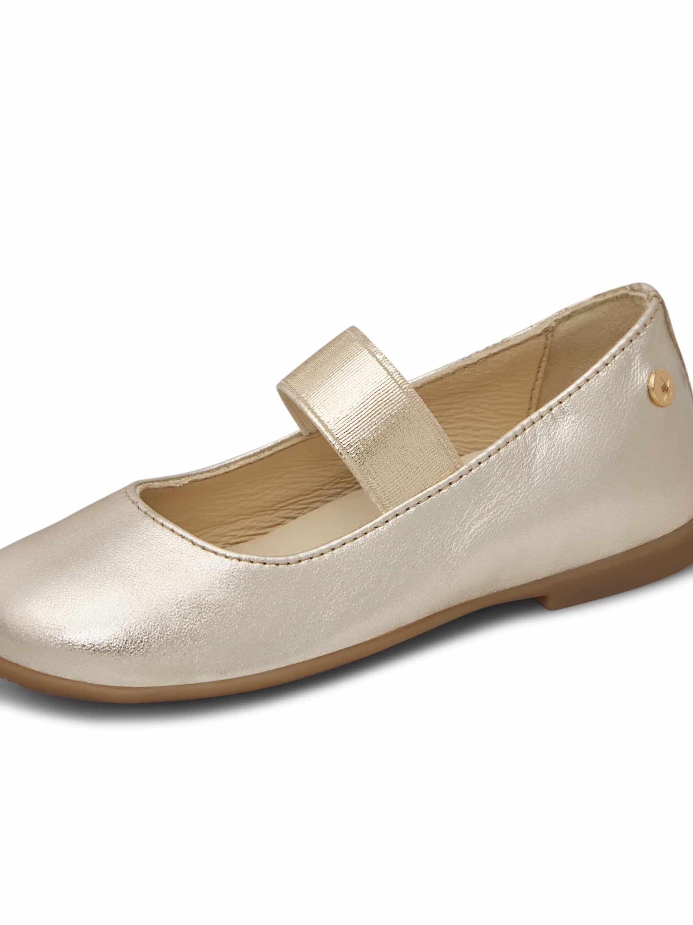 NATURINO Ballerina's 'VALY' in Goud: voorkant