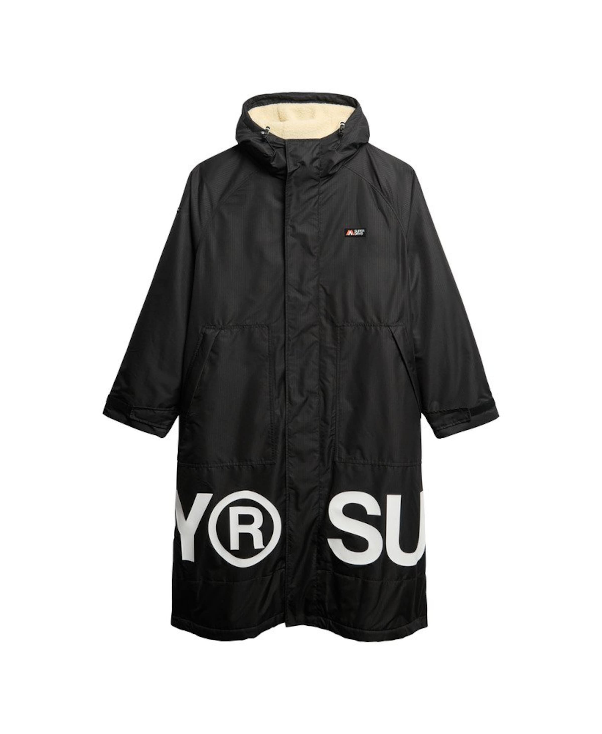 Manteau mi-saison Superdry en noir : devant