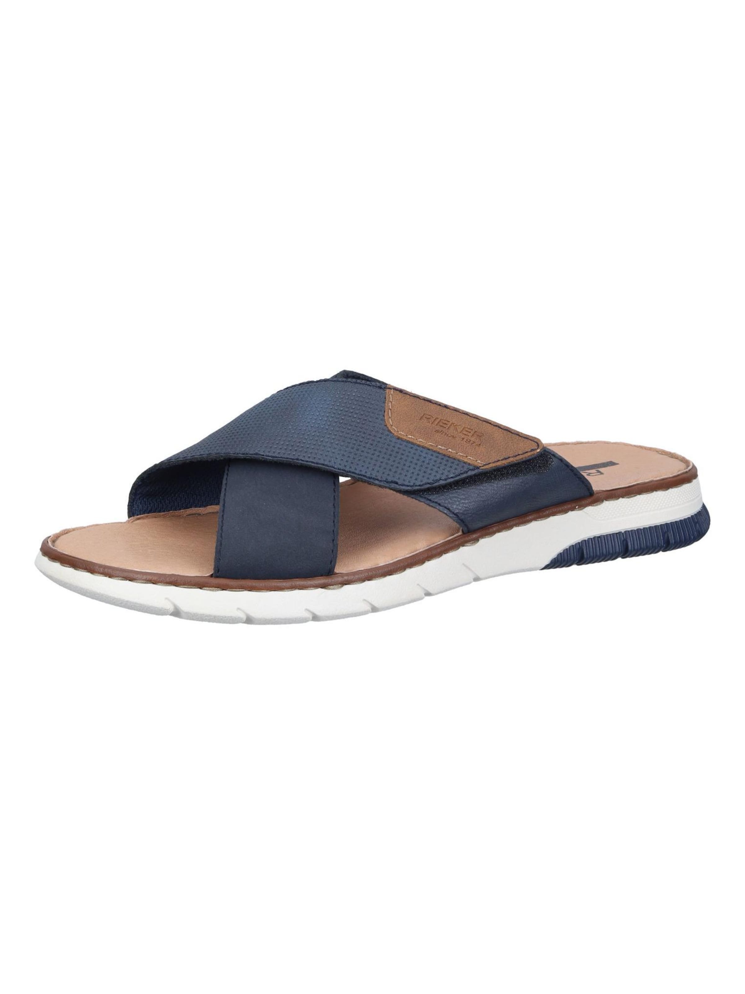 Rieker Mules in Blue: front
