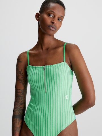 Calvin Klein Jeans Shirt Bodysuit in Green