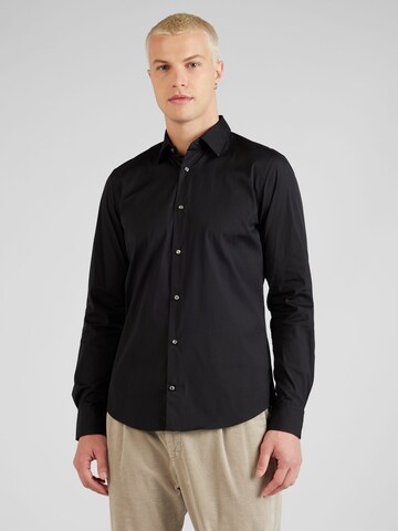 JOOP! Slim fit Button Up Shirt 'Pit' in Black: front