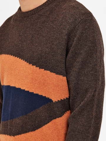 SELECTED HOMME Pullover 'Cuba' in Braun