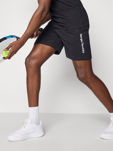 Sergio Tacchini Regularen Športne hlače 'Risiko' | črna barva