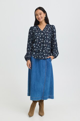 Fransa Bluse in Blau