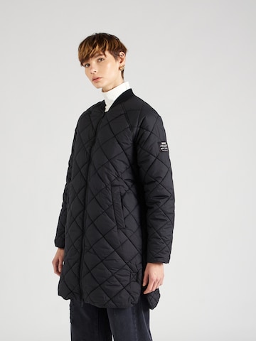 ECOALF Between-Seasons Coat in Black: front