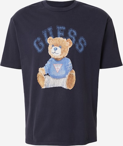 GUESS Paita 'BEAR' koossa XS värissä laivastonsininen / vaaleansininen / vaaleanruskea / harmaa, Tuotenäkymä