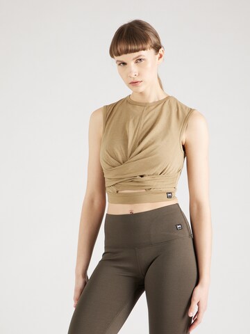super.natural Sports Top in Beige: front