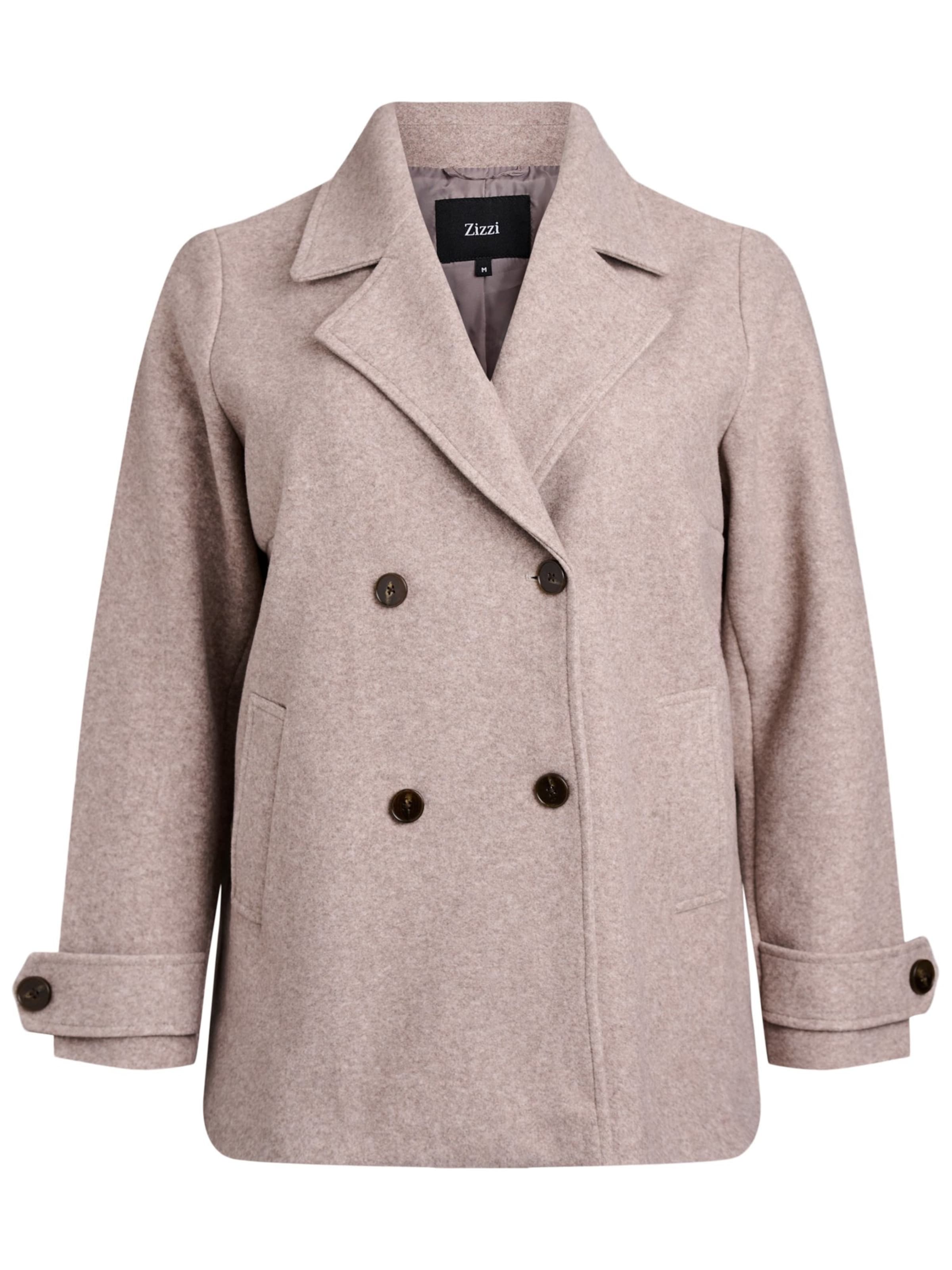 Zizzi Ανοιξιάτικο και φθινοπωρινό παλτό 'CACALLIE' σε μπεζ: μπροστά