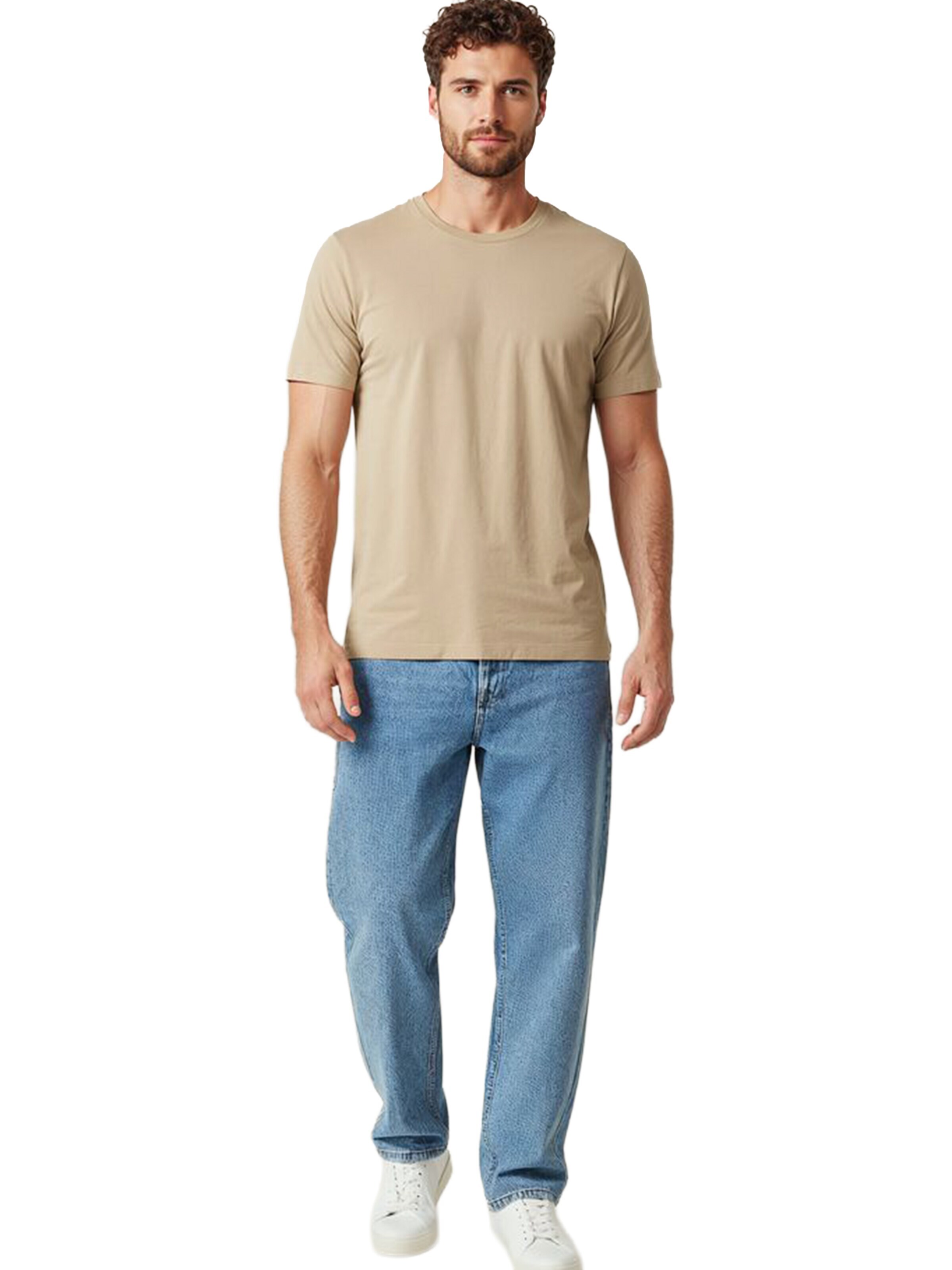 UNTAGGED MOVEMENT Shirt 'Regular Fit' in Beige