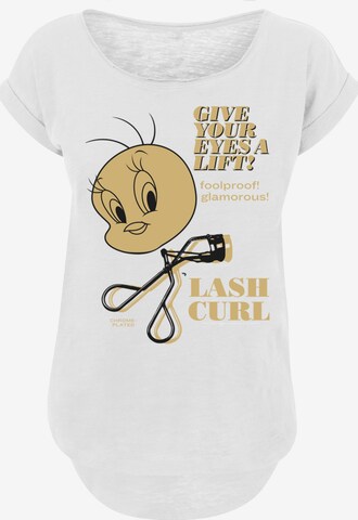 Maglietta 'Tweety Lash Curls' di F4NT4STIC in bianco: frontale