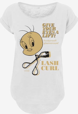 T-shirt 'Tweety Lash Curls' F4NT4STIC en blanc : devant