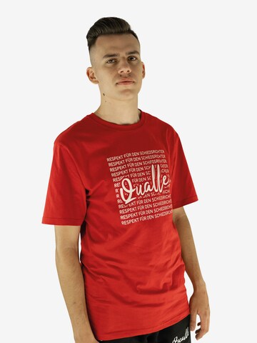 Qualle Shirt '100% Respekt' in Red