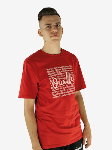 Qualle T-Shirt '100% Respekt' in Rot
