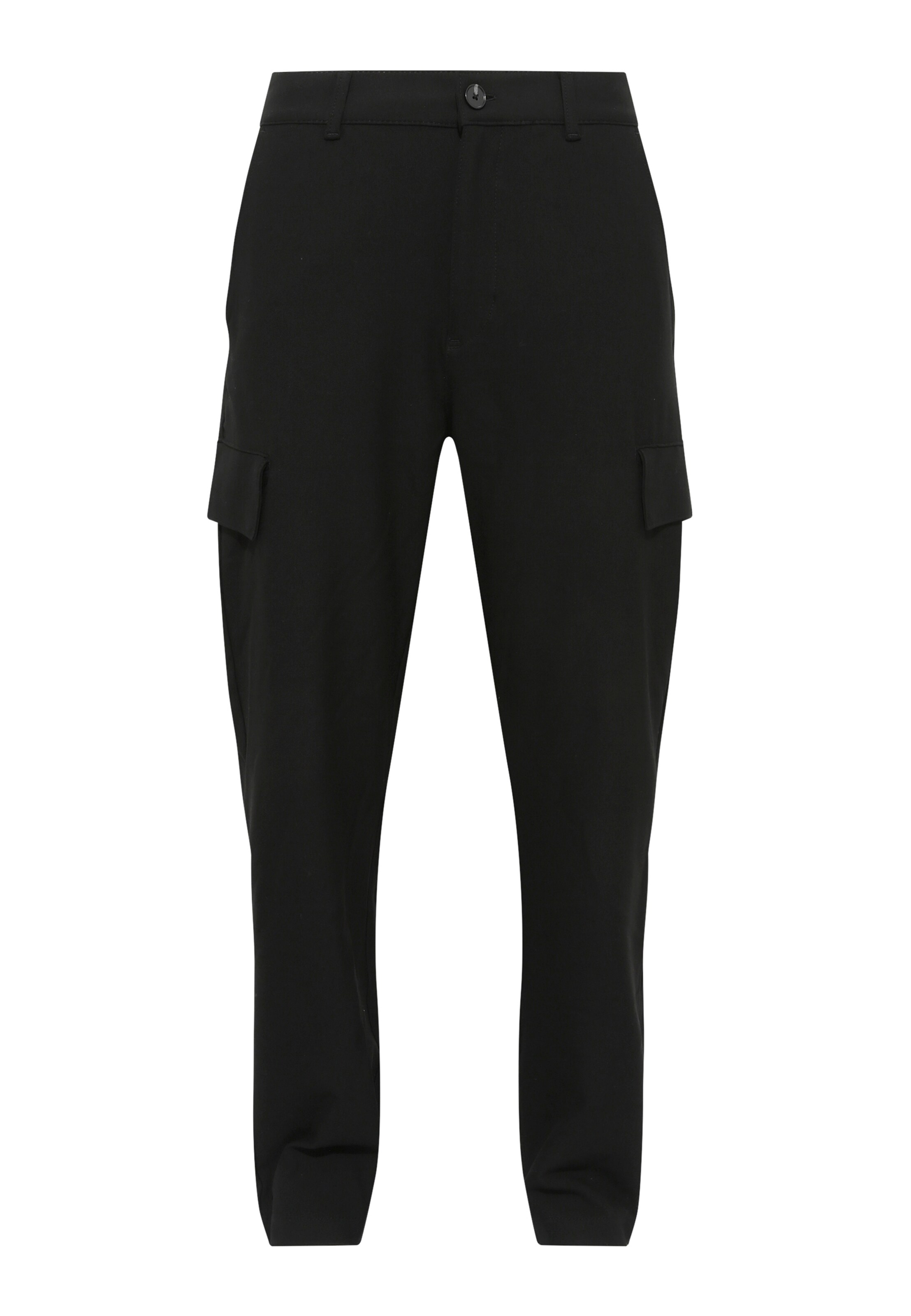 Mavi Regular Cargo Pants in Black: front