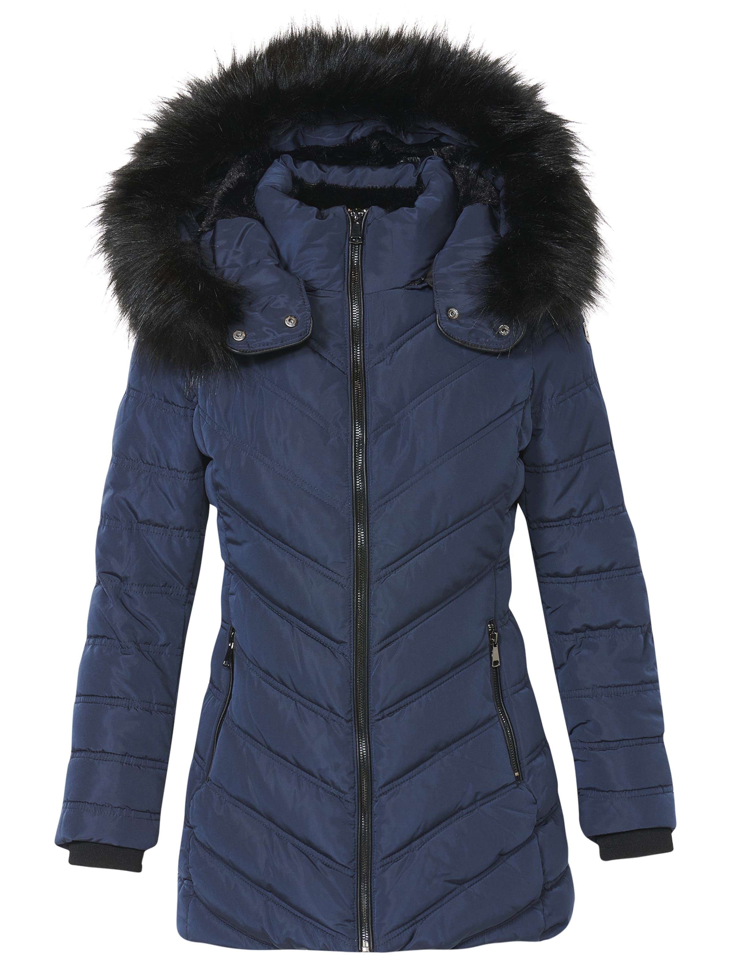 KOROSHI Between-seasons parka in Blue: front