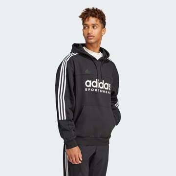 ADIDAS SPORTSWEARSportska sweater majica 'House of Tiro' - crna boja: prednji dio