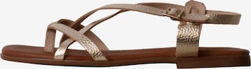 Oh my Sandals Sandały 'Flache Ledersandalen' w kolorze beżowy: przód